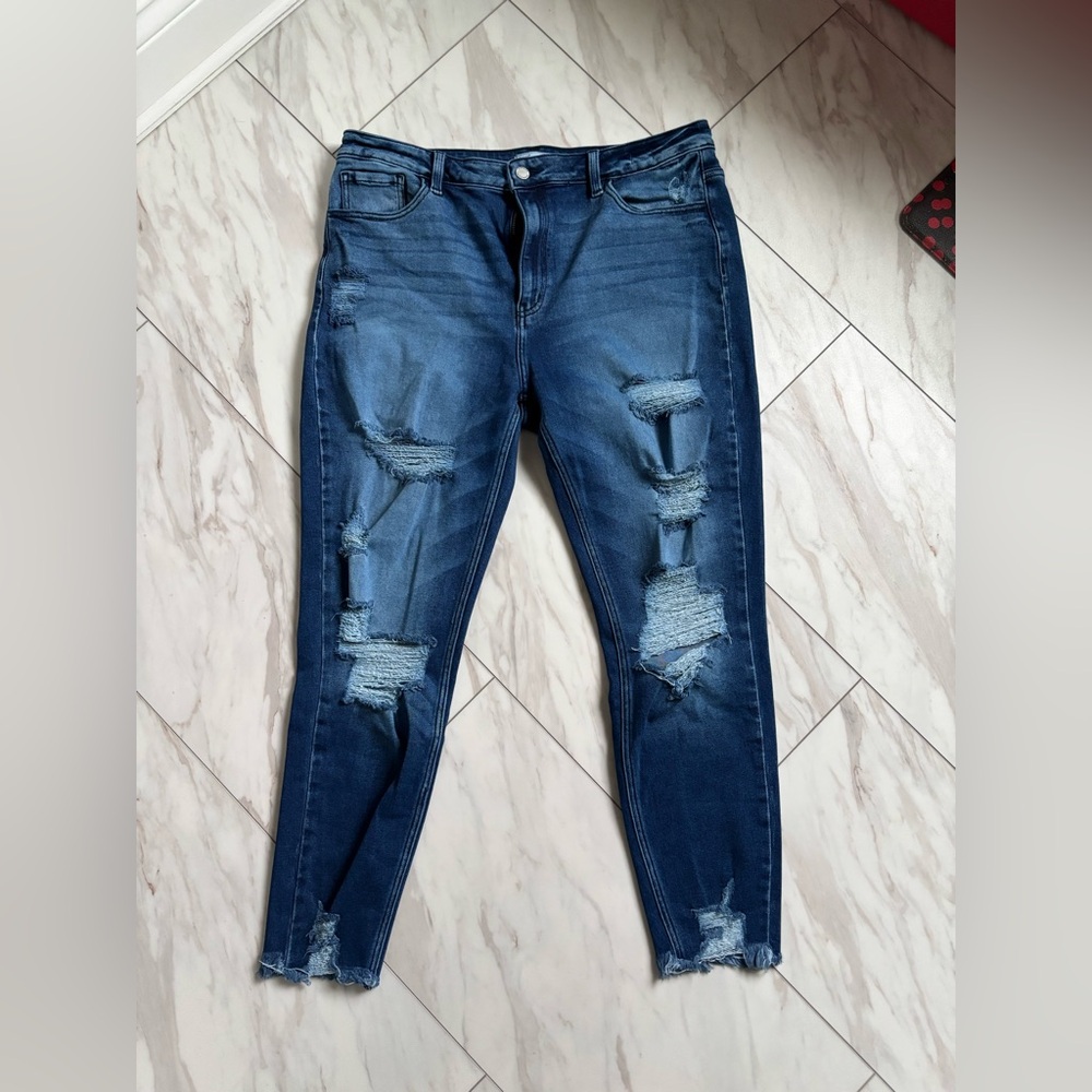 Kancan signature kurvy ultra high rise ankle skinny jeans
